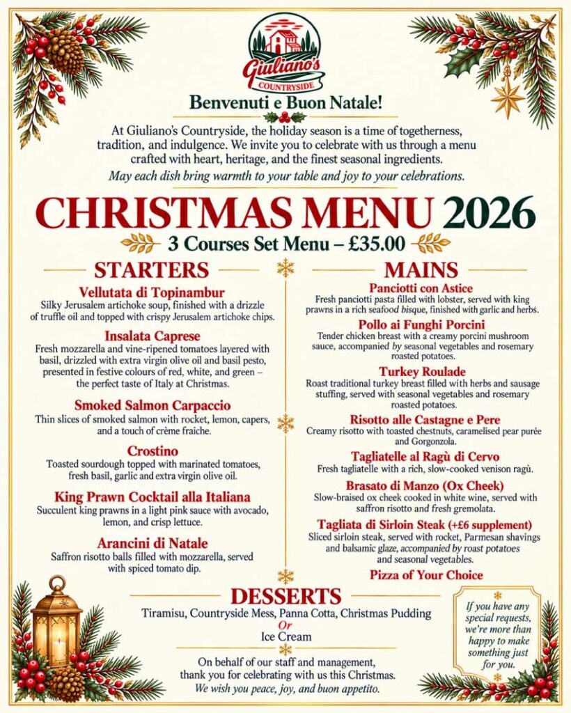 Christmas Dinner Menu